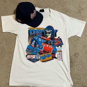 Vintage Richard petty racing hat and tee from early 90s.